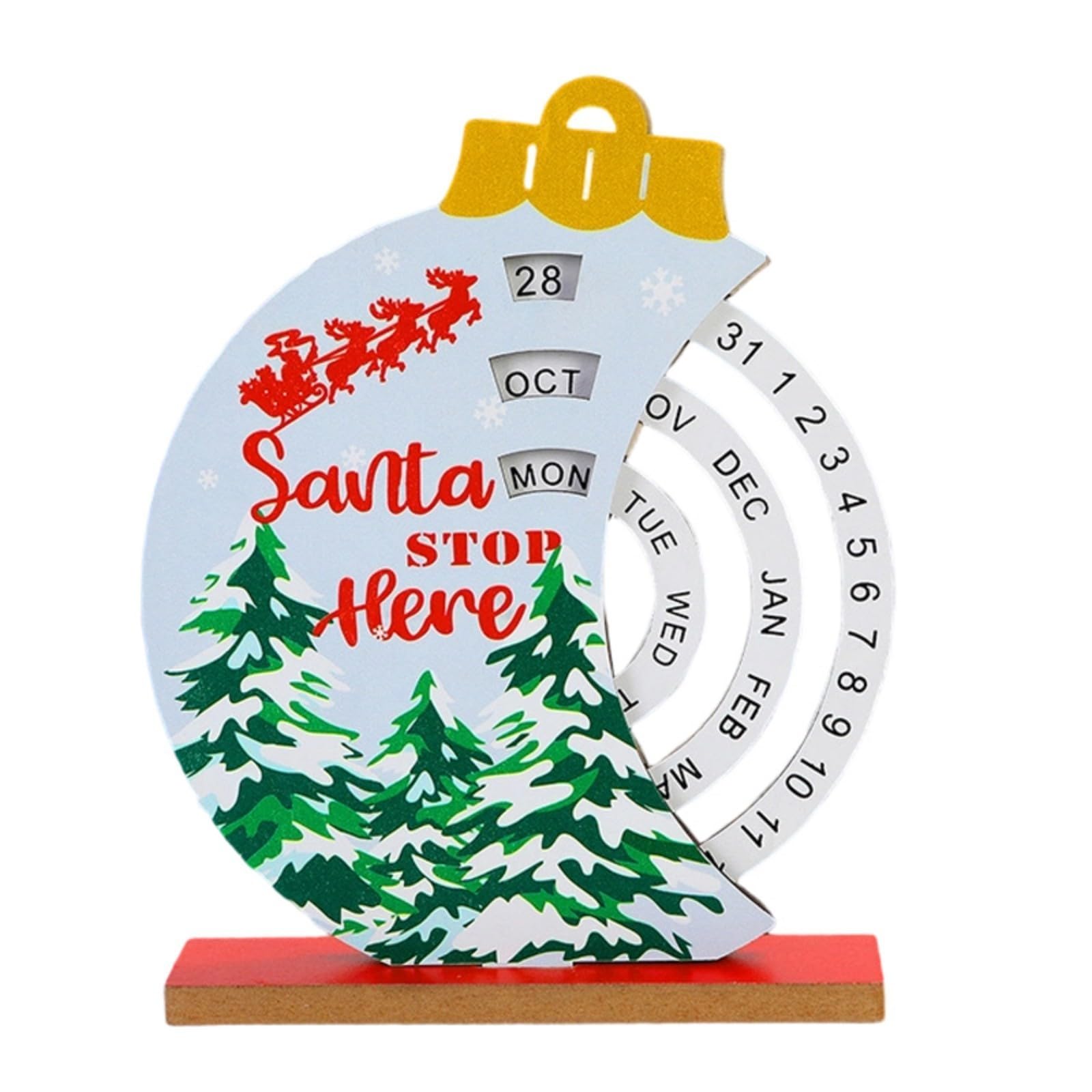 Buxuaaaa A Buxuaaa Wooden Christmas Dvent Calendar With Djustable Dates Week Month Block Holiday Countdown Calendar For Home Decoration Christmas
