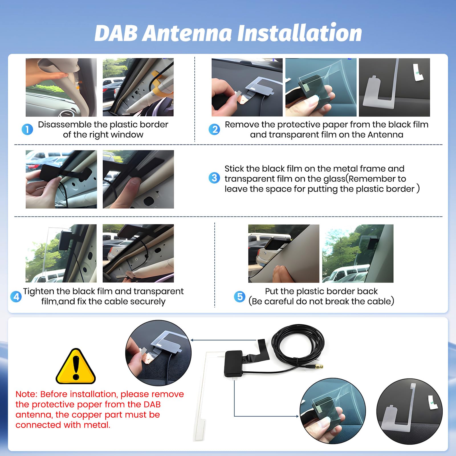 Roinvou DAB/DAB+ 4G+64GB Radio per Mazda 5 2007-2010 Android 15 Soporta Wireless CarPlay Android Auto, 9 Pollici Schermo per Auto con Bluetooth WIFI GPS HIFI FM/RDS SWC AHD Telecamera