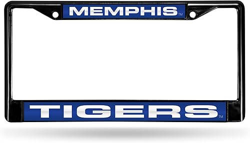 Miniatura 167 de Rico Industries NCAA Black Laser Cut Chrome Frame 12" x 6" Black Laser Cut Chrome Frame - Car/Truck/SUV Automobile Accessory