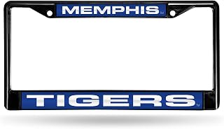 Rico Industries NCAA Black Laser Cut Chrome Frame 12" x 6" Black Laser Cut Chrome Frame - Car/Truck/SUV Automobile Accessory