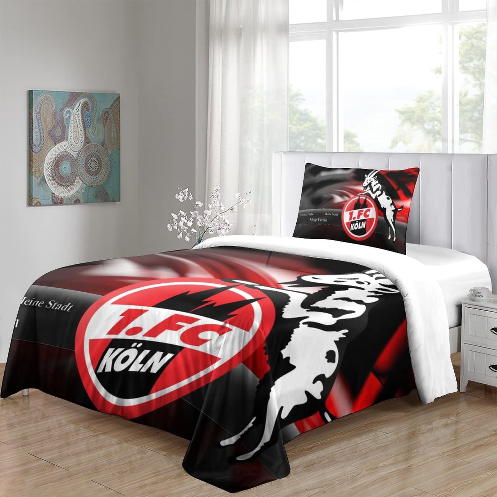 ZZXHG Bettwäsche 155x220 Blaue Weltkarte, 3 Teilig Mikrofaser Bettbezug Für Kinder Einzelbett - Wendemotiv Bettbezüge Mit Reißverschluss + 2 Kissenbezug 80x80 Cm