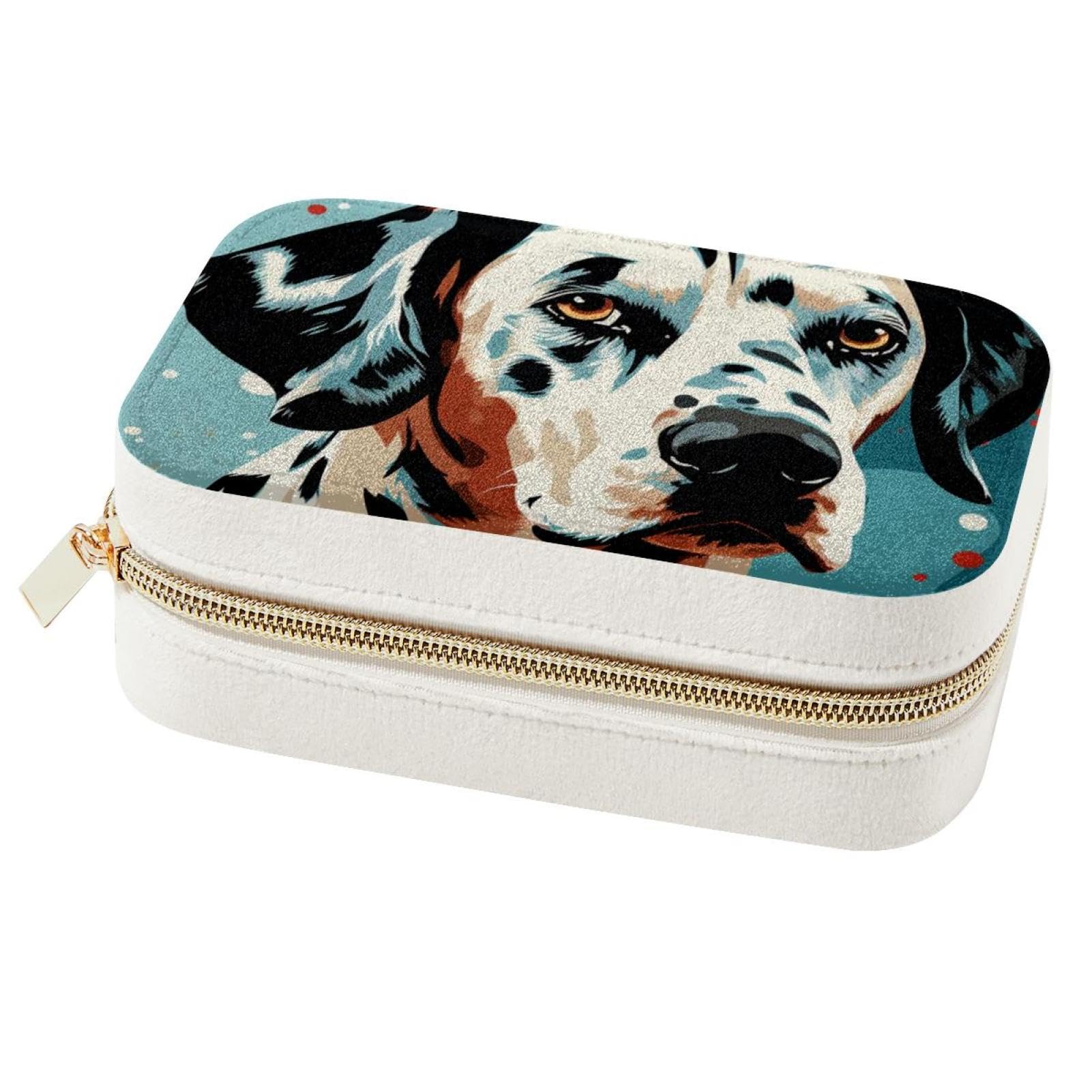 Boîte à bijoux nomade dalmatien pour vos week-ends