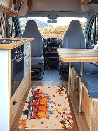 Vista 515 de Tapete de Feliz Navidad, tapete antideslizante para puerta delantera, baño, cocina, dormitorio, patio, entrada, 16 x 24 pulgadas, rojo, negro y verde