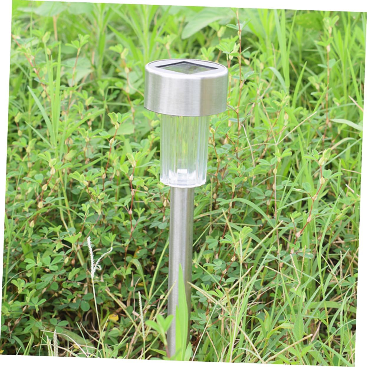 Veemoon 8PCS Solar Ground Lights LED Landscape Lamps for Outdoor Garden Pathway Lawn Decor Easy Installation White Light