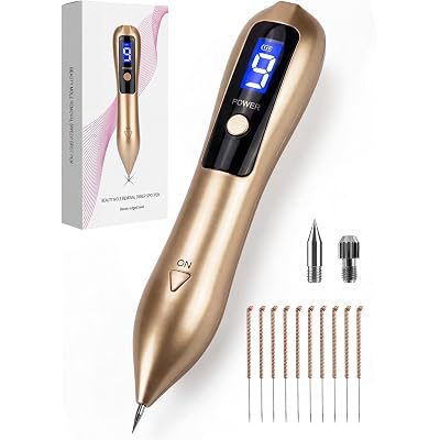 USB Rechargeable Skin Tag Remover Pen - 9-Speed Professional Mole Wart Removal Tool, LCD Display & Safety Lock, Painless Spot Remover for Face Body