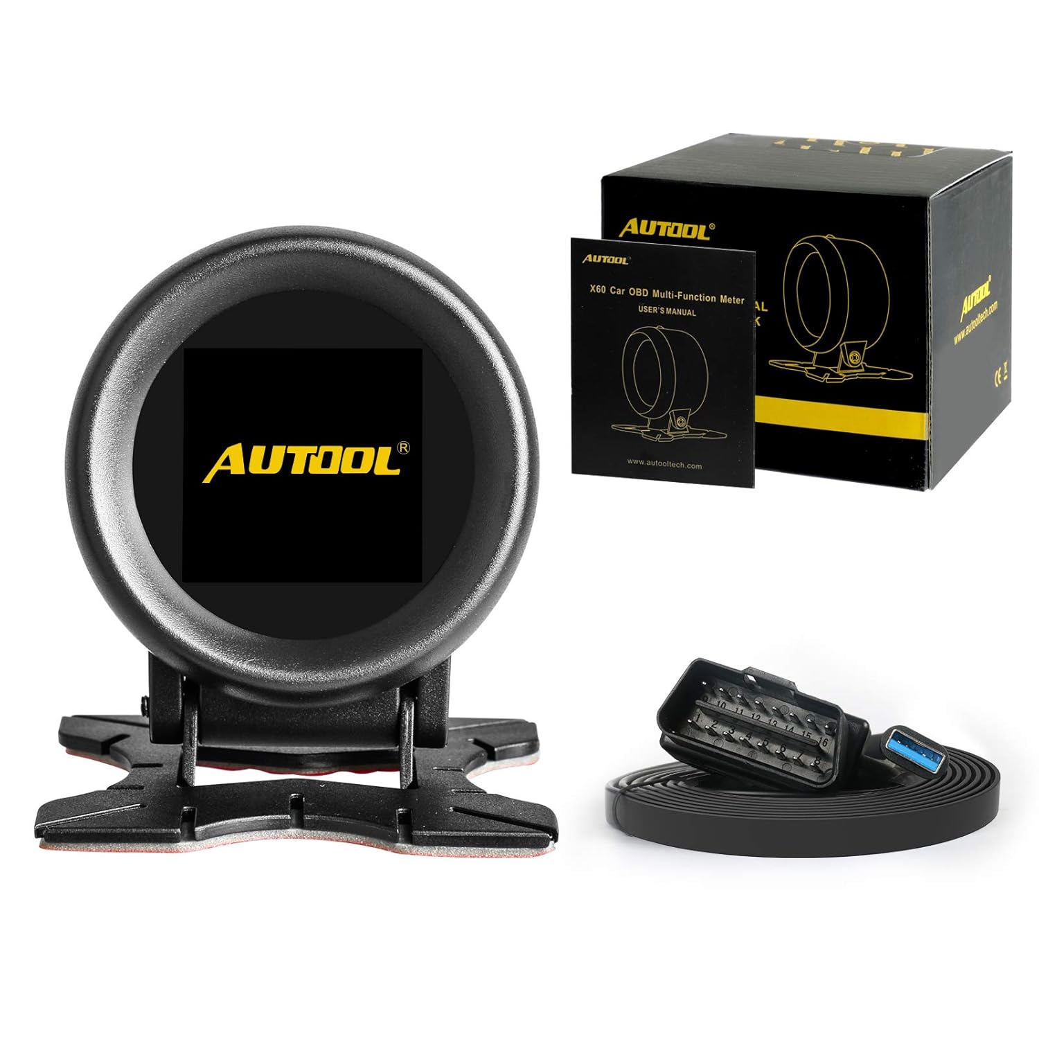 AUTOOL X60 Car OBD GPS HUD Multifunction Digital Meter Alarm Speed