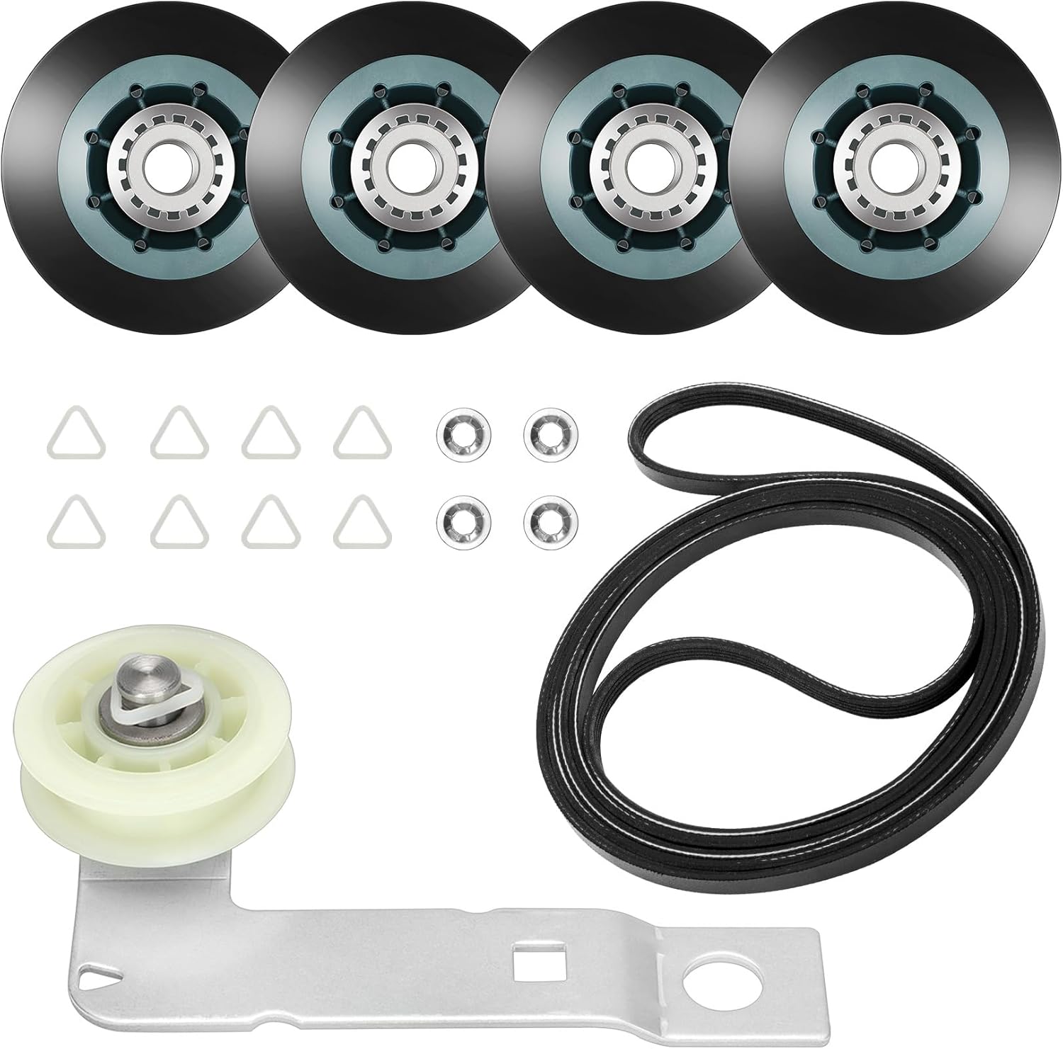 Lunarlipes 4392067 Dryer Repair Kit，Fit Whirlpool, Kenmore, Maytag, Admiral, Amana, Kitchen-Aid Dryers, Includes W10314171 Drum, 3387610 Belt, W10547287 Idler Pulley