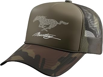 Mustang Model Names Trucker Hat with Adjustable Mesh Back