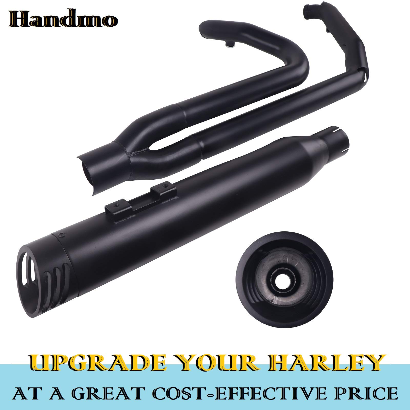 2 into 1 Exhaust for Harley Touring 2017up Models, Baffled Deep Rich