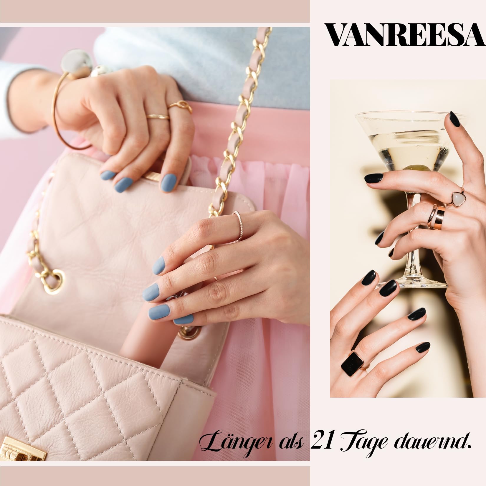 U V Nagellack Set, VANREESA 16 Farben Gel Nägel Set mit 48W U V/ LED Nagellampe Rosa Weiß Blau U V Nagellack Gelnägel Starterset mit Unterlack und Überlack Glänzenden Matten Maniküre Starter Set