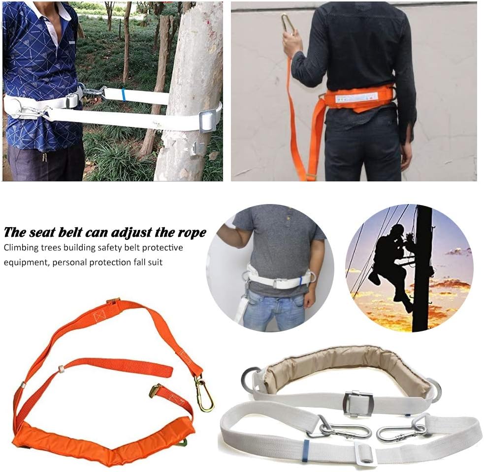Flash Deals - 40% OFF Safety Belt with Adjustable Lanyard, Hunting Safety Harness, Tree Climbing Belt Personal Protection Fall Arrest Kit for Hunting, Hanging Stand, Trimming Tree, Adjustable 34 - 59 (white) 50% Off Discount Safety Belt with Adjustable Lanyard, Hunting Safety Harness, Tree Climbing Belt Personal Protection Fall Arrest Kit for Hunting, Hanging Stand, Trimming Tree, Adjustable 34 - 59 (white)