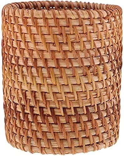 Miniatura 4 de Hecho a mano Ratán Ceremonia de Té Titular de Utensilios Soporte de Cubiertos Organizador de Escritorio Caja de Almacenamiento (Marrón)-C