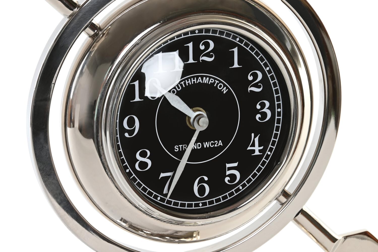 RELOJ SOBREMESA ALUMINIO 23X8X30 NIQUELADO