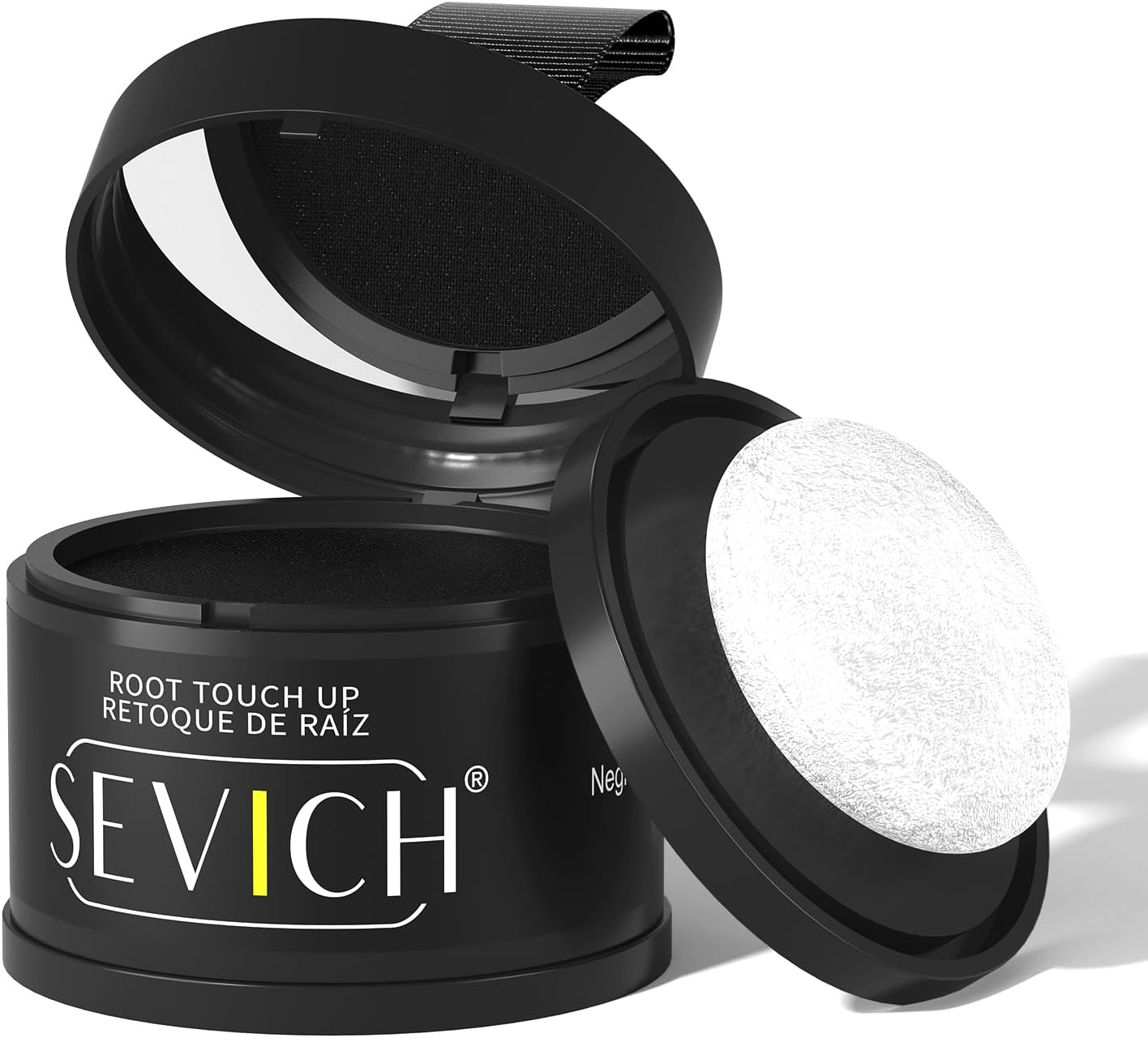instant hair shade - Hairline Powder, Quick Cover Grey Hair Root Concealer with Puff Touch, 4g (Black, 4g)