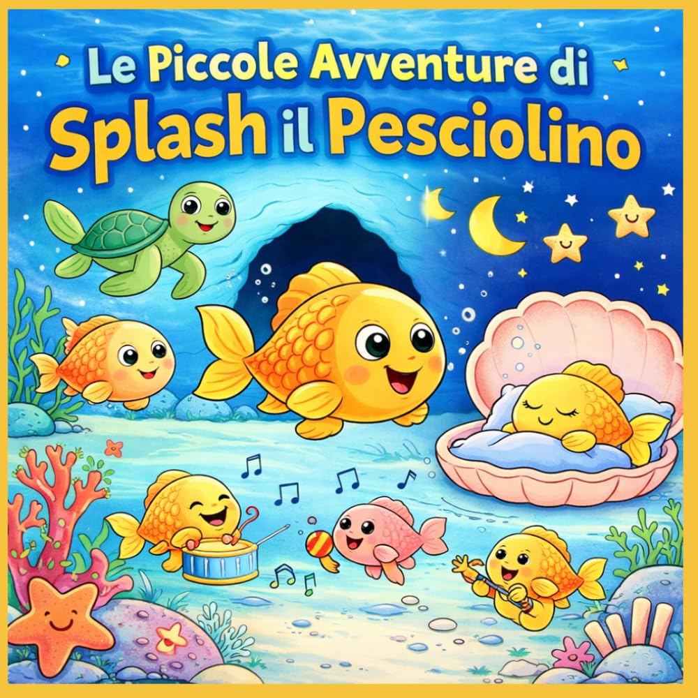 Libro da colorare Bambini : Le Piccole Avventure di Splash il Pesciolino (Le Piccole Avventure da Colorare)