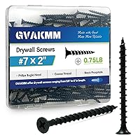 Vista 8 de Juego de tornillos para paneles de yeso, #7 tornillos negros para madera, 160 piezas, 5 tamaños (7.6 cm, 5.1 cm, 3.5 cm, 2.5 cm, 1.6 cm), rosca