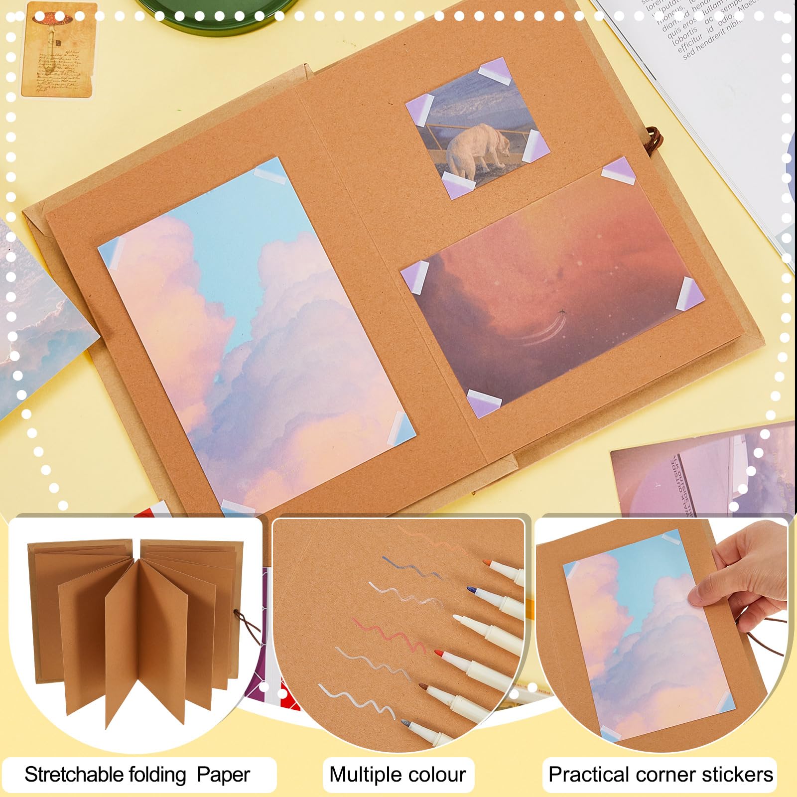 Amazon.co.jp: 6枚 DIY スクラップブックアルバム 6 x 8インチ ハード