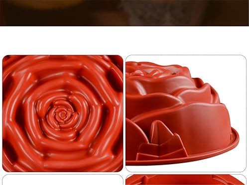 Miniatura 8 de FantasyDay Molde para pastel de cumpleaños con rosas grandes de 9.3 pulgadas, molde de silicona para hornear, cumpleaños, bodas, fiestas, pasteles,