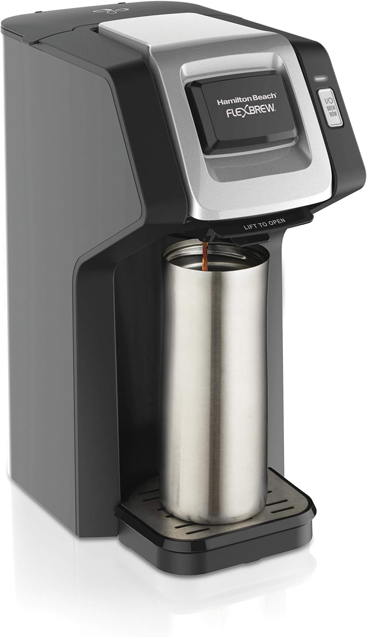 Hamilton Beach 49974 FlexBrew Single-Serve Coffee Maker for K-Cups and Ground Coffee, Black