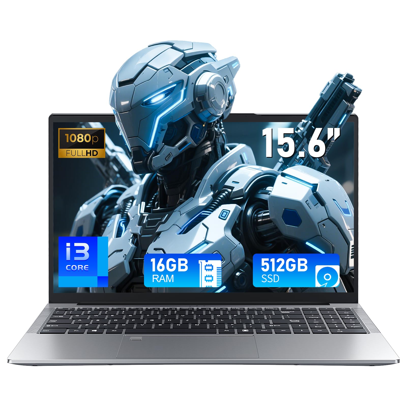 Ordinateur Portable FUNYET 15,6" Full HD - Intel I3, 16 Go RAM, 512 Go SSD, Windows 11