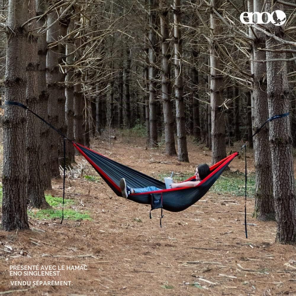 ENO Eagles Nest Outfitters Atlas Sangles pour hamac avec Sac de Rangement, capacité de Charge de 180 kg, 2,7 m x 2-3,8 cm