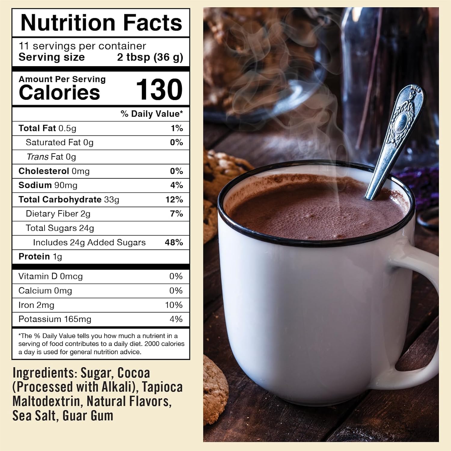 Castle Kitchen Candycane & Pumpkin Hot Chocolate Combo (1 of Each) - Dairy Free, Vegan Hot Cocoa Mix made With Decadent Dark Chocolate and Natural Flavors - No Artificial Sweeteners - Just Add Water