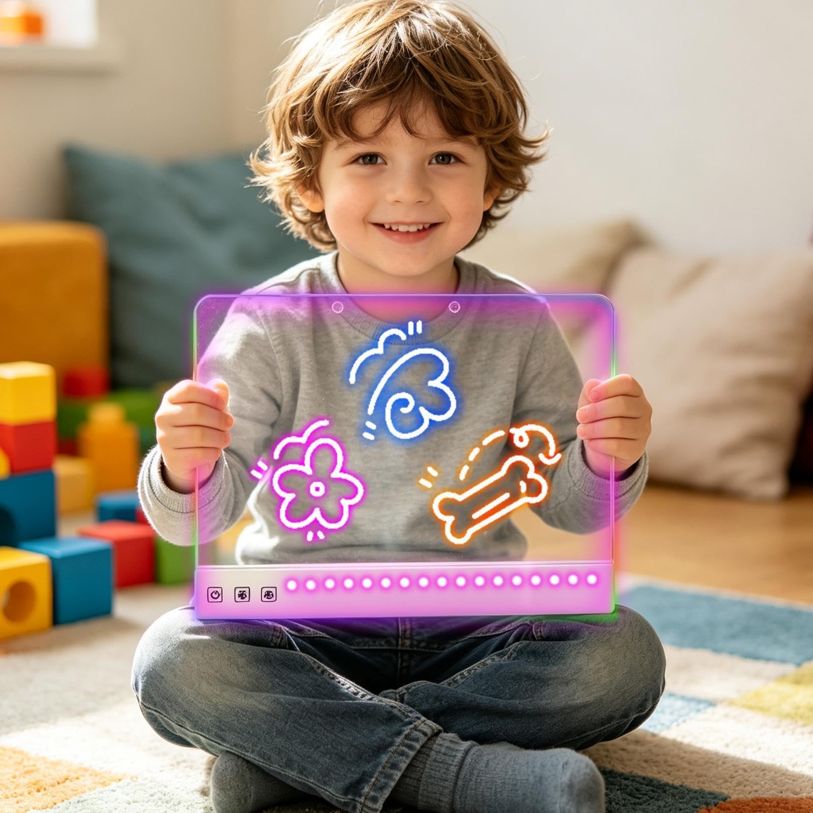 Tableau de dessin LED pour Ardoise D'Écriture Et De Dessin Effaçable À Sec