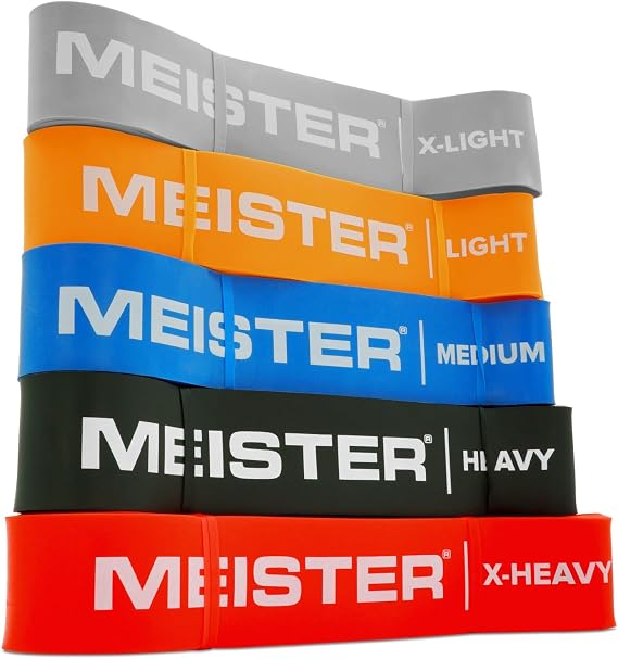 Meister X Band Comfort-Width 41 x 2 Resistance Bands - X-Wide Premium Loop Bands