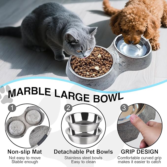 Comedero para Perros y Gatos Acero Inoxidable 2 Unidades miniatura 2