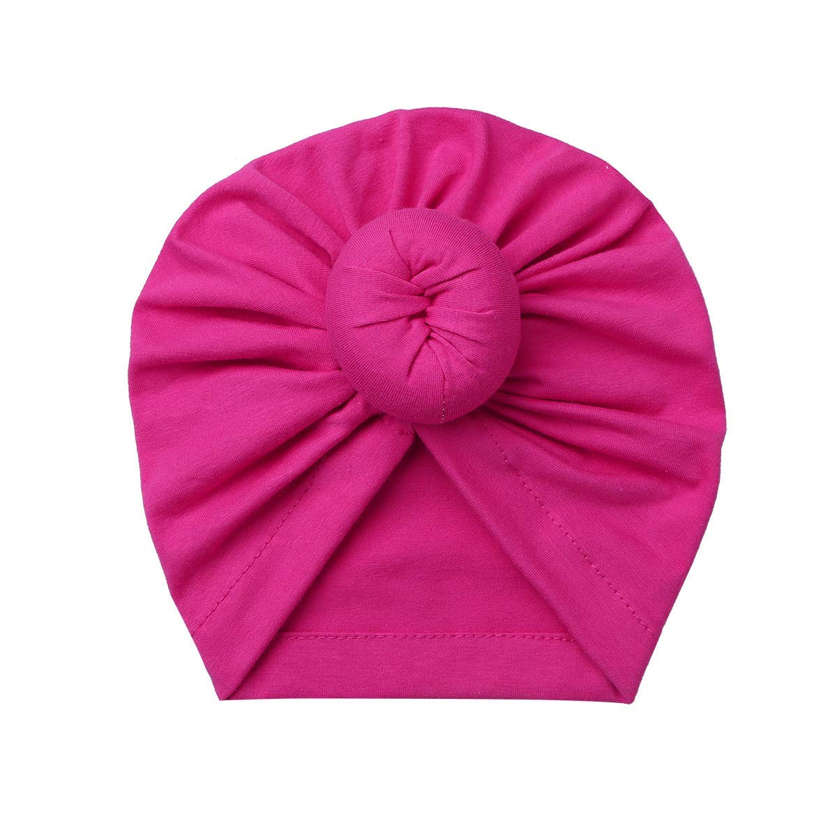 Säuglingsbaby Beanie Knoten Donut Hut Neugeborene Jungen Mädchen Baumwolle Weiche Turban Bogen Kaninchenohren Mütze Krankenhaus Kopf Wrap (Color : D Doughnut, Size : One Size)