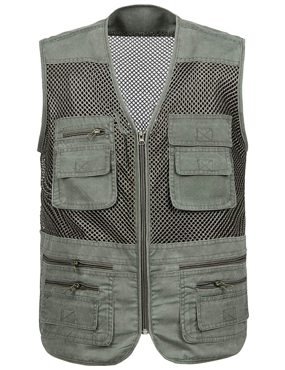 LocachyMen's Summer Outdoor Work Safari Hiking Travel Photo Fishing Vest with Pockets