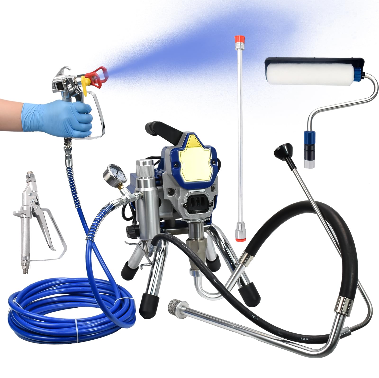 1.2L Per Minute Flow Sprayer POXURIO 1200W Airless Paint Sprayer - 3300 ...