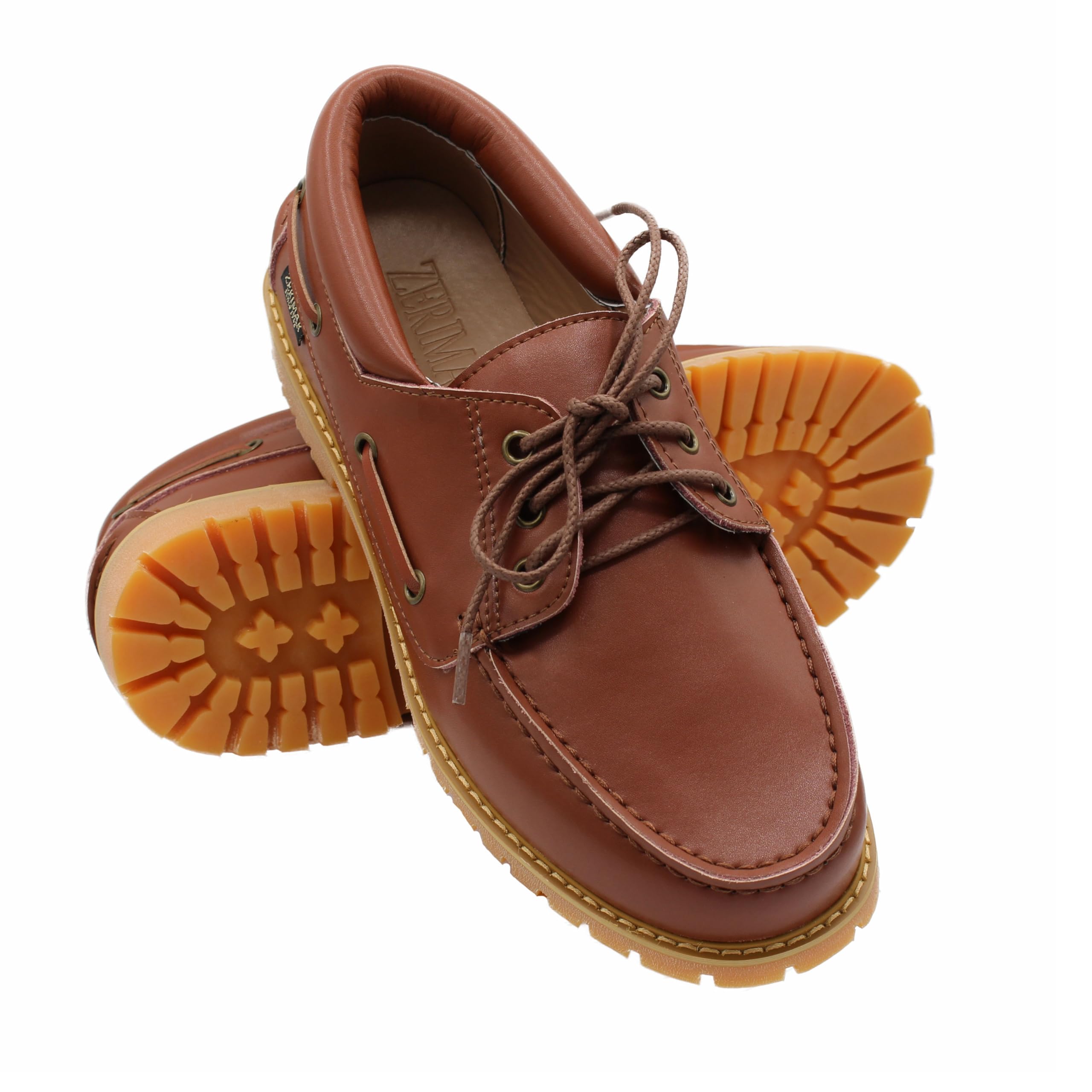 Zerimar Scarpe da Barca in Pelle per Uomo - Scarpe da Barca Uomo Estive - Scarpe da Uomo Nautiche - Mocassini Uomo
