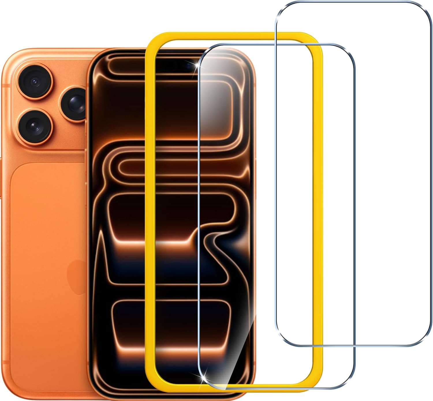 ivoler Tempered Glass for iPhone 17 Pro Max 6.9 Inch Screen Protector with [Easy Installation Frame] Full-Coverage, 9H Hardness Anti Scratch, Bubble Free, 2-Pack