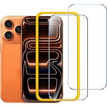 ivoler Tempered Glass for iPhone 17 Pro 6.3" Screen Protector with [Alignment Frame], Anti-Scratch, Case Friendly, Transparent HD for iPhone 17 Pro Clear Film-2 Pack