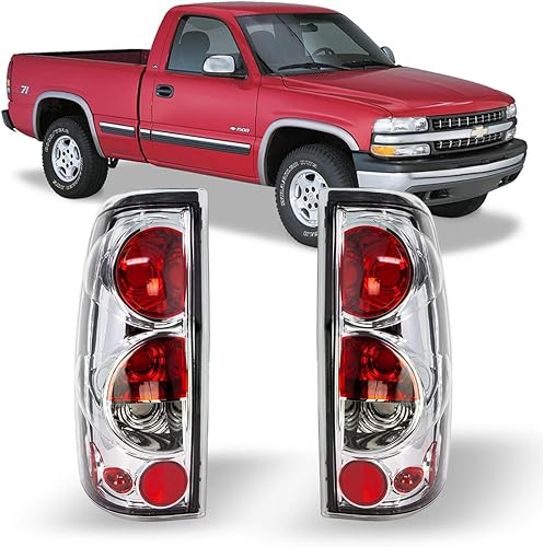 Winjet Serie Altezza para Chevrolet Silverado 1999, 2000, 2001, 2002, 2003, 2004, 2005, 2006, GMC Sierra 1999-2003, faros traseros, faros traseros,