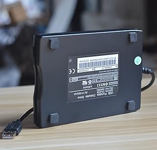 USB Floppy Drive 3.5 Inch Floppy Drive USB Floppy Card Reader 1.44 MB for PC Windows 2000/XP/Vista/7/8/10 Plug and Play No Additional Driver Required Black JGJIUGE