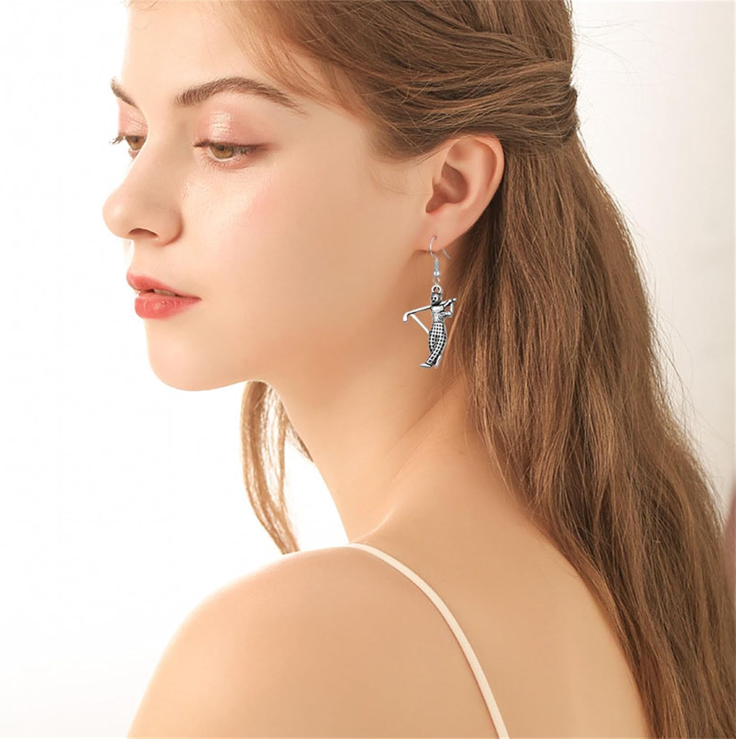 Dreuyet Golf Sport Earrings for Women Dainty Golf Club Pearl Sports Earrings Jewelry Gifts for Females Golfers - Image 4