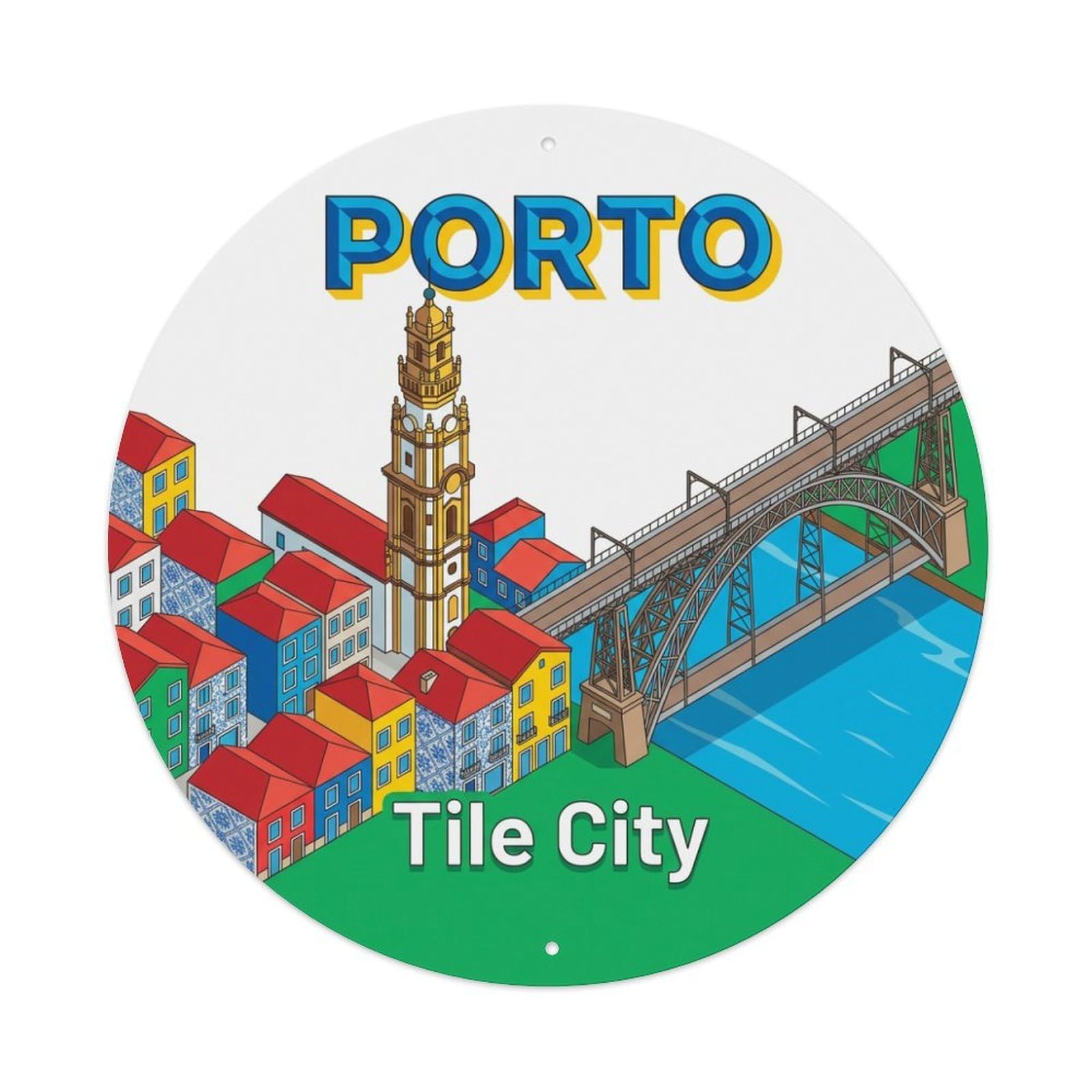 Metal Tin Sign Portugal Ribeira Vintage Travel