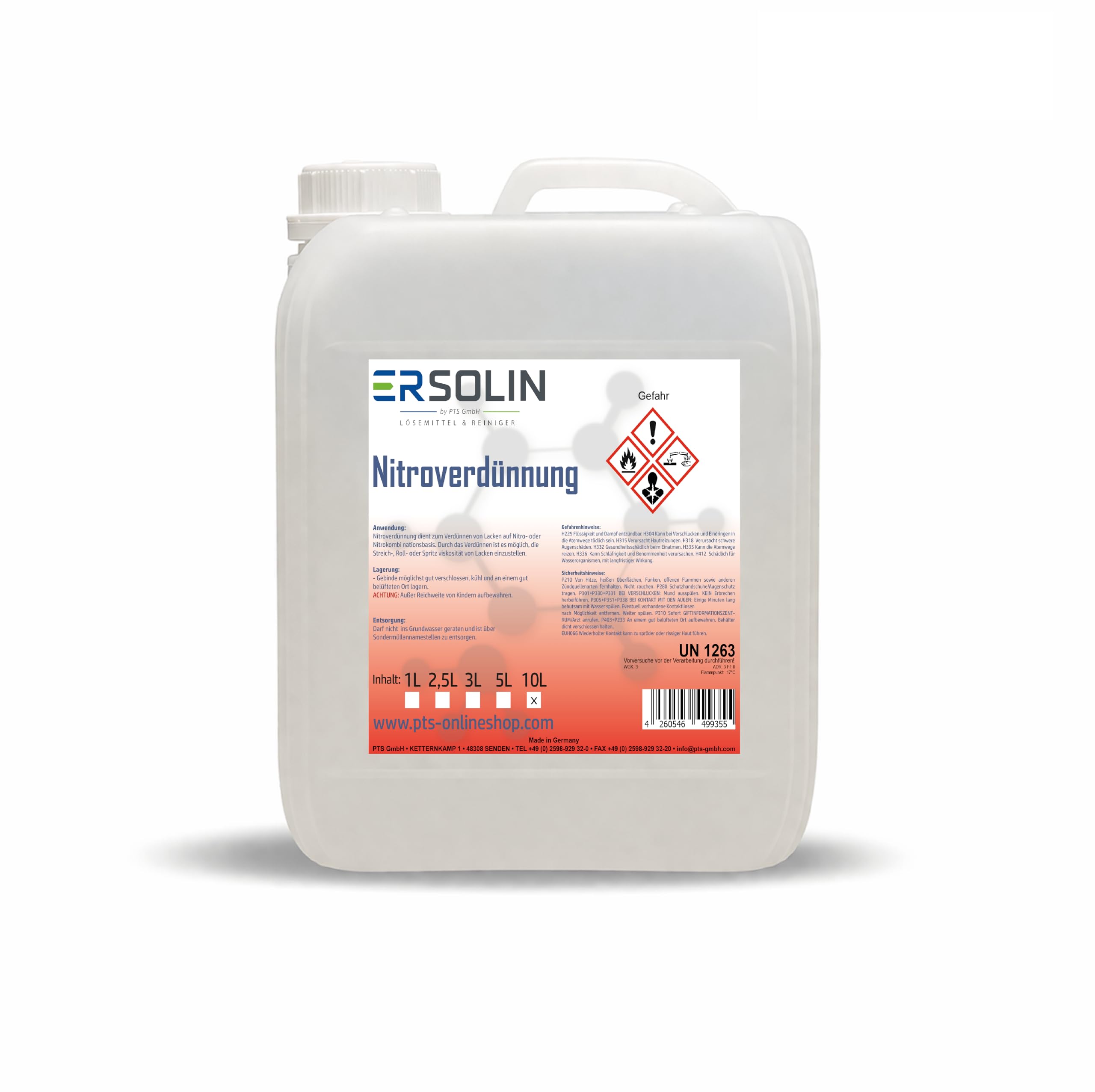 Diluizione nitro | diluizione | diluente | diluente | diluente | detergente | tanica di plastica da 10 l