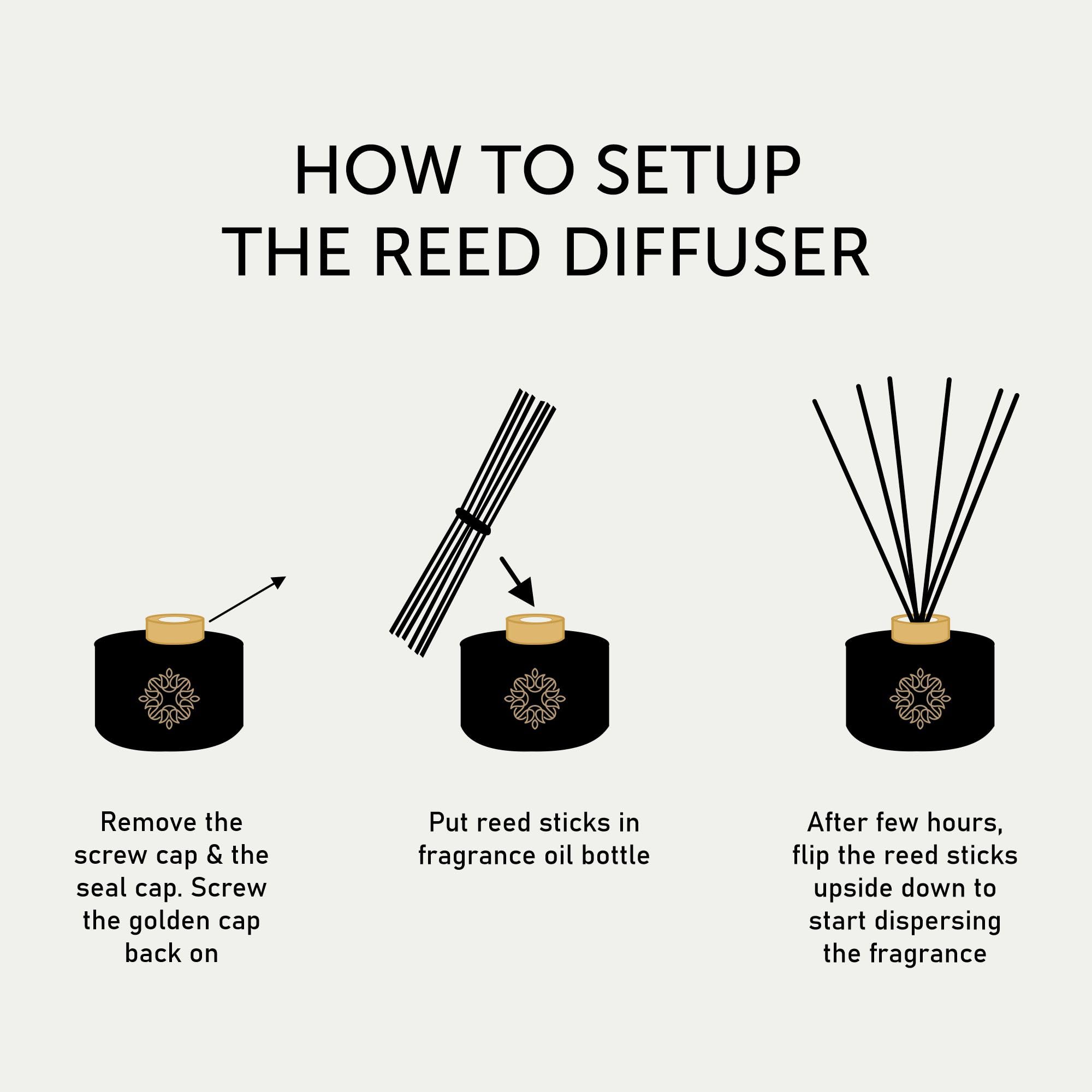 Llum Neroli Jasmine Reed Diffuser Set | Premium Room Freshener for Living Room, Washroom, Bedroom, Office | Organic, Toxin Free Home Fragrance, Aromatherapy | Elegant Gift | 100ml 3