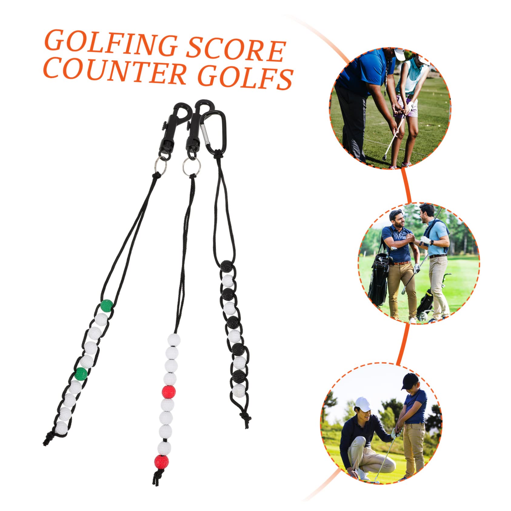 TOYANDONA Contador De Cuentas De Golf Accesorios De Golf Cadena De Golf Dispositivo De Golf Suministros De Golf Herramienta Cuenta De Golf Cuenta De Golf Cuenta De Golf De Plástico