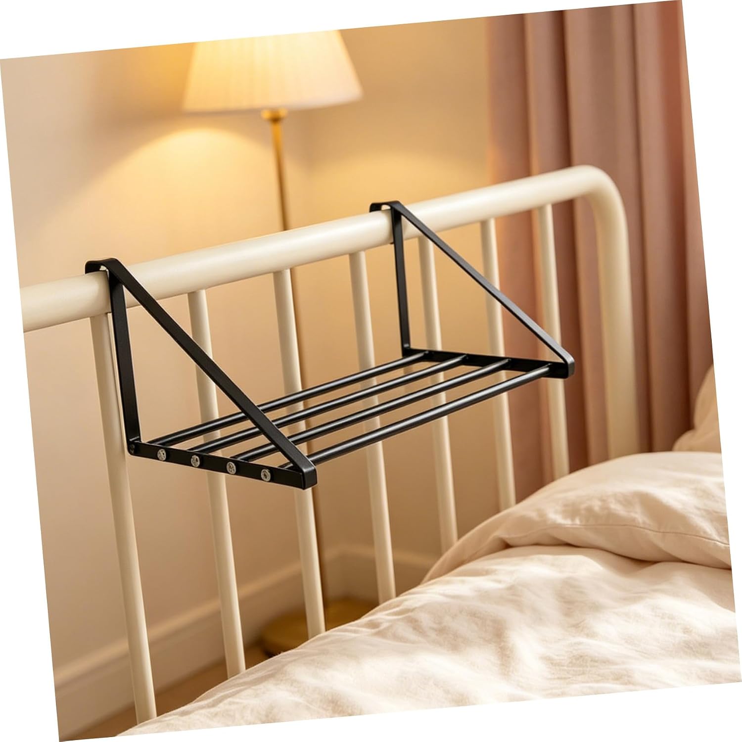 Mobestech Space Efficient Black Iron Clothes Rack Wall Mount for Laundry Room and Bathroom, Rust Resistant the Door Drying Rack for Shirts and Clothes, Fits Doors to 2.3 Inches Thick