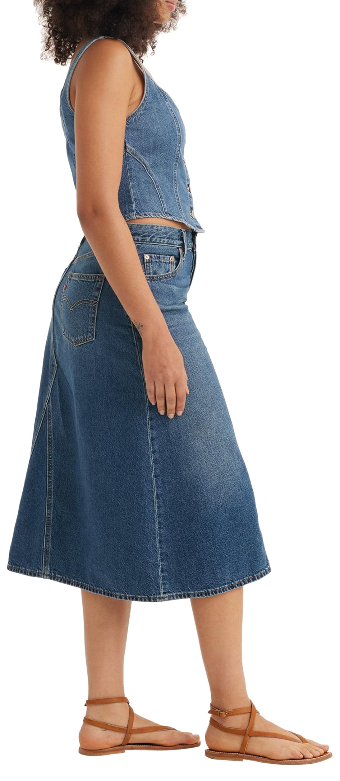 Levi's Damen High Rise A-Line Decon Skirt Rock