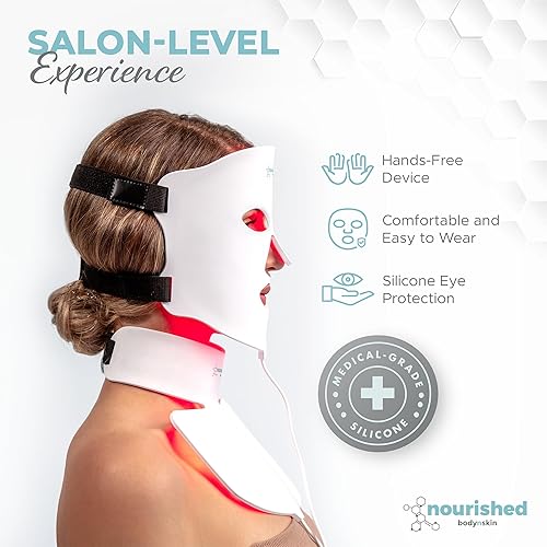 Miniatura 7 de LED Light Therapy Face & Neck Mask - Facial Skin Care Device - 7 Colors Red & Blue - Rejuvenation, Anti-aging Product for Wrinkles