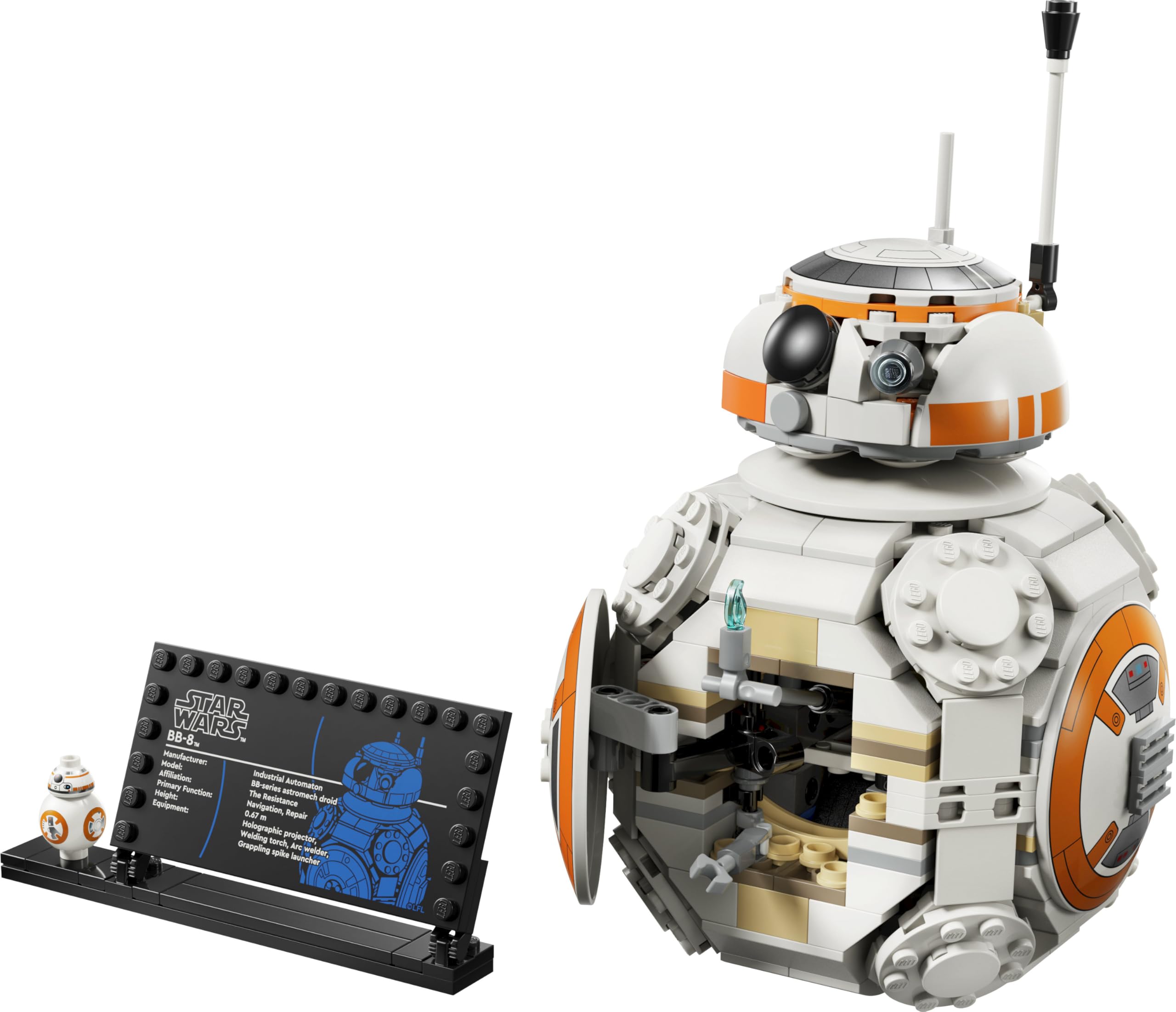 LEGO Star Wars 75452 Droide Astromeccanico BB-8 Kit di Modellismo - Action Figure Giocattolo con Testa Rotante - Decorazione per la Camera da Letto - Regalo per Ragazzi, Ragazze e Fan da 10 Anni in su