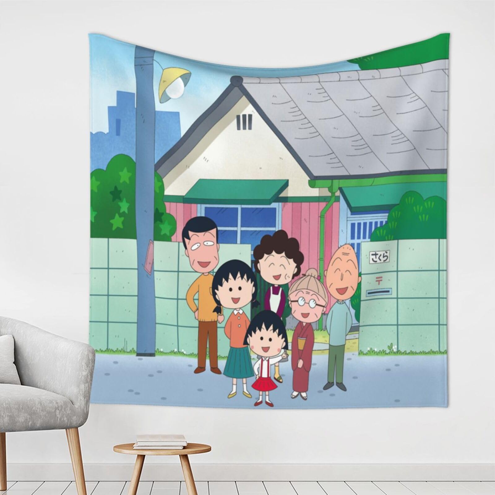 レア 当時物 ちびまる子ちゃん タペトリー 布 壁飾り ポスター インテリア Amazon.co.jp: ちびまる子ちゃん 個性的な背景壁装飾掛布、玄関の大