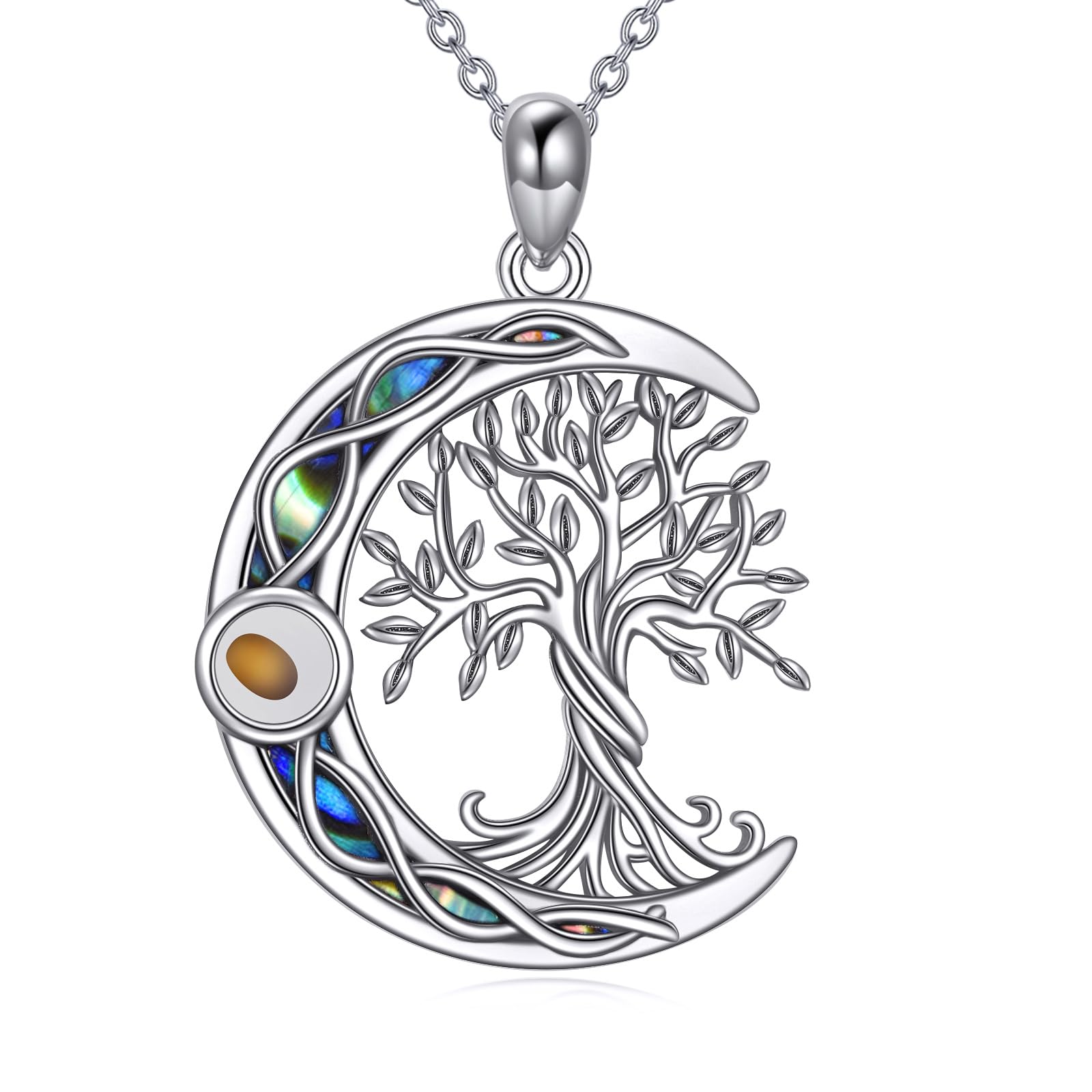 YAFEINI Mondstein Kette für Damen 925 Sterling Silber Ozeanw
