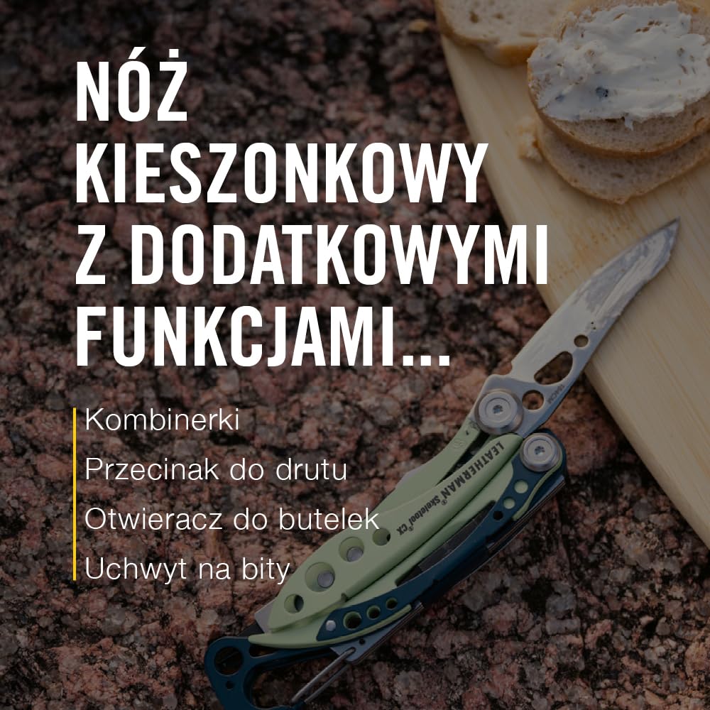 LEATHERMAN - Skeletool narzędzie wielofunkcyjne, lekkie i kompaktowe, z 7 ważnymi narzędziami, stal nierdzewna | Lekki Multitool z 7 Niezbędnymi Narzędziami