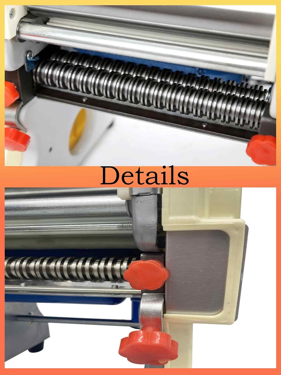 110V Electric Pasta Press Maker, 550W Stainless Steel Electric Noodle Machine, 3mm and 9mm Wide Knife, Household or Commercial Noodle Maker, Adjustable Width